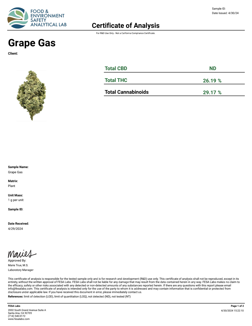 Grape Gas — wholesale indica flower