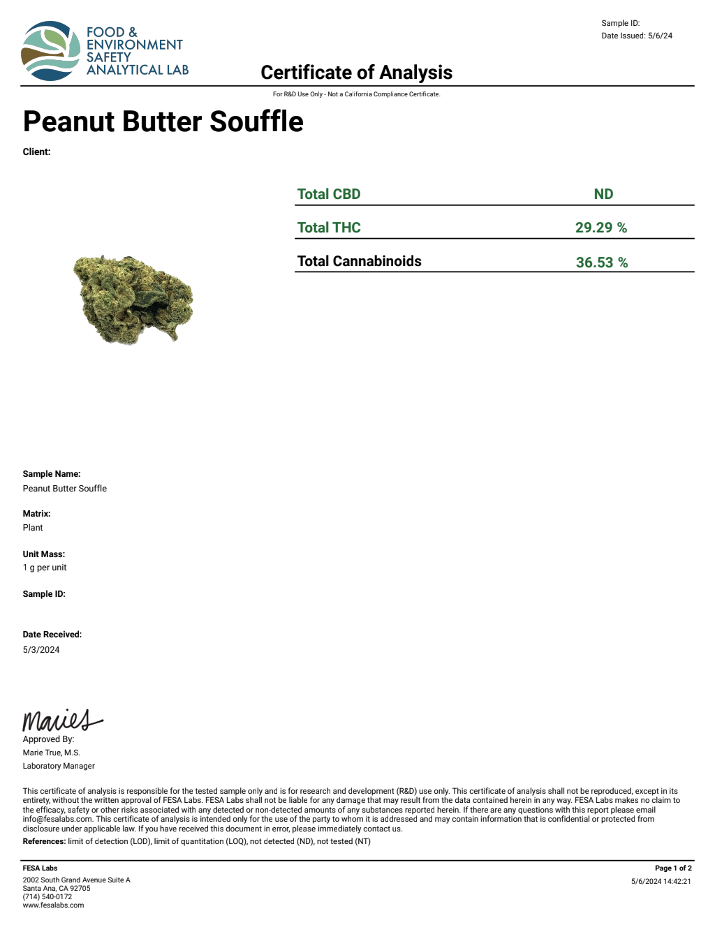 PB Souffle — wholesale indica flower