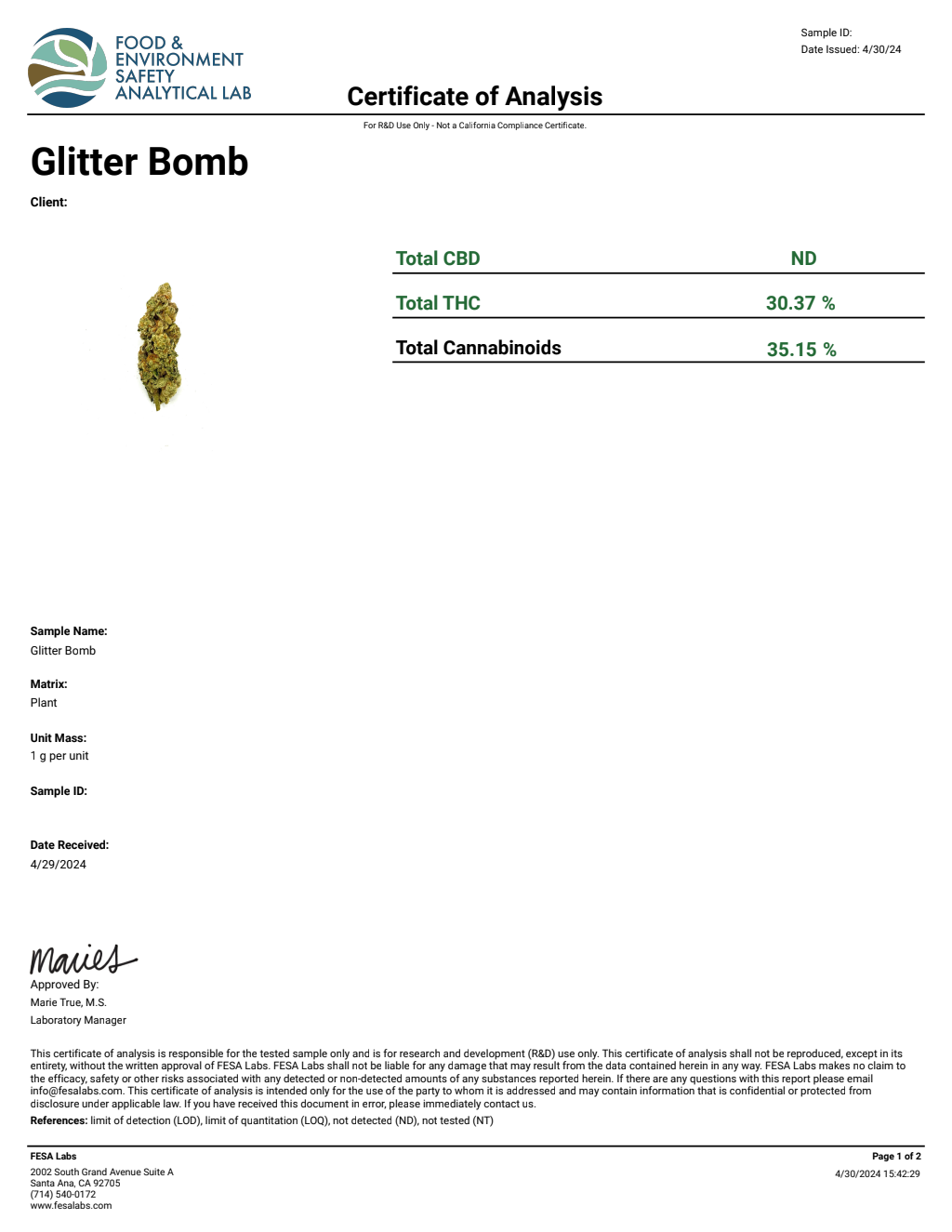 Glitter Bomb — wholesale indica flower