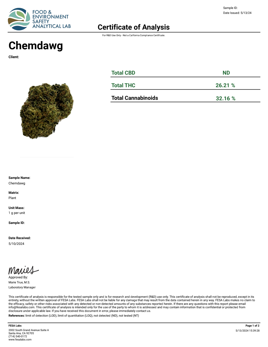 CHEMDAWG — wholesale sativa flower