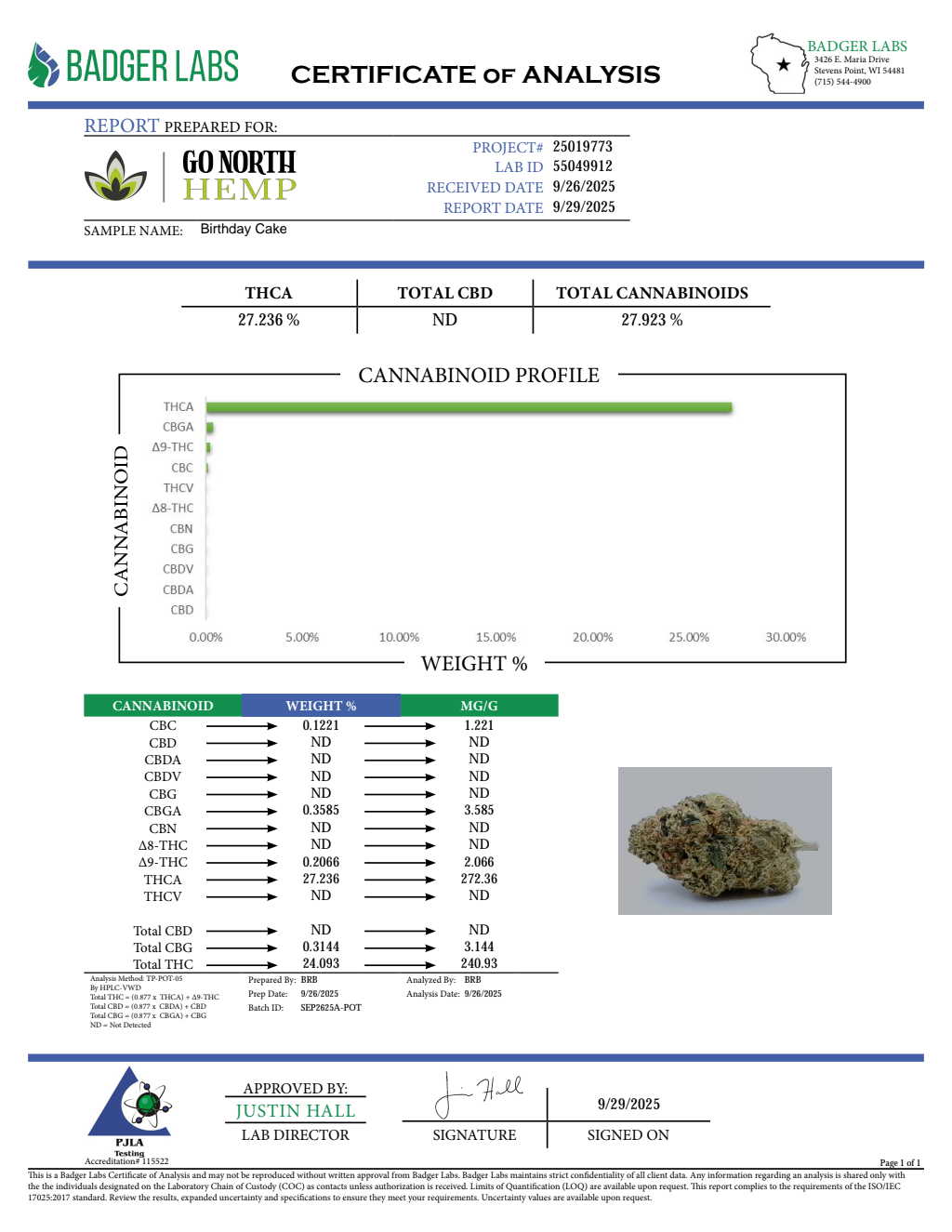 BIRTHDAY CAKE — wholesale hemp product main photograph