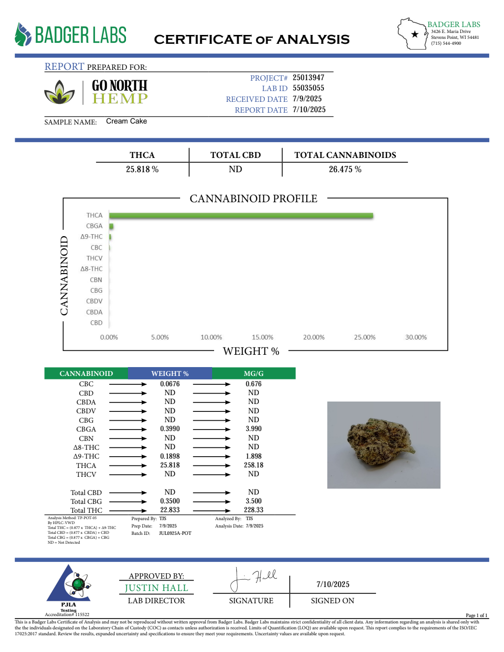 CREAM CAKE — wholesale hemp product main photograph