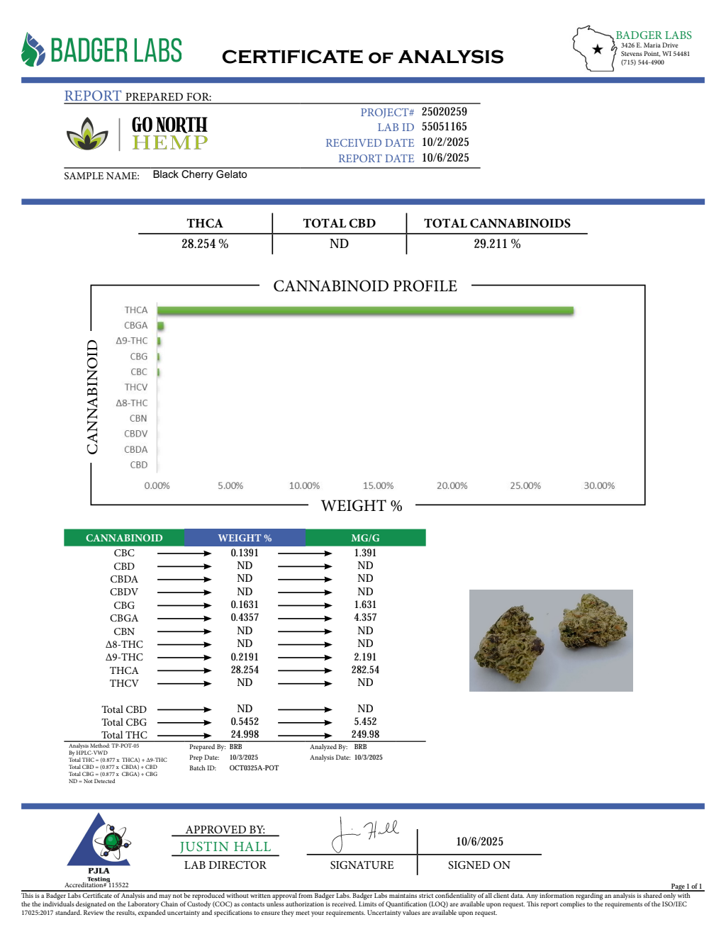 BLACK CHERRY GELATO — wholesale hemp product main photograph