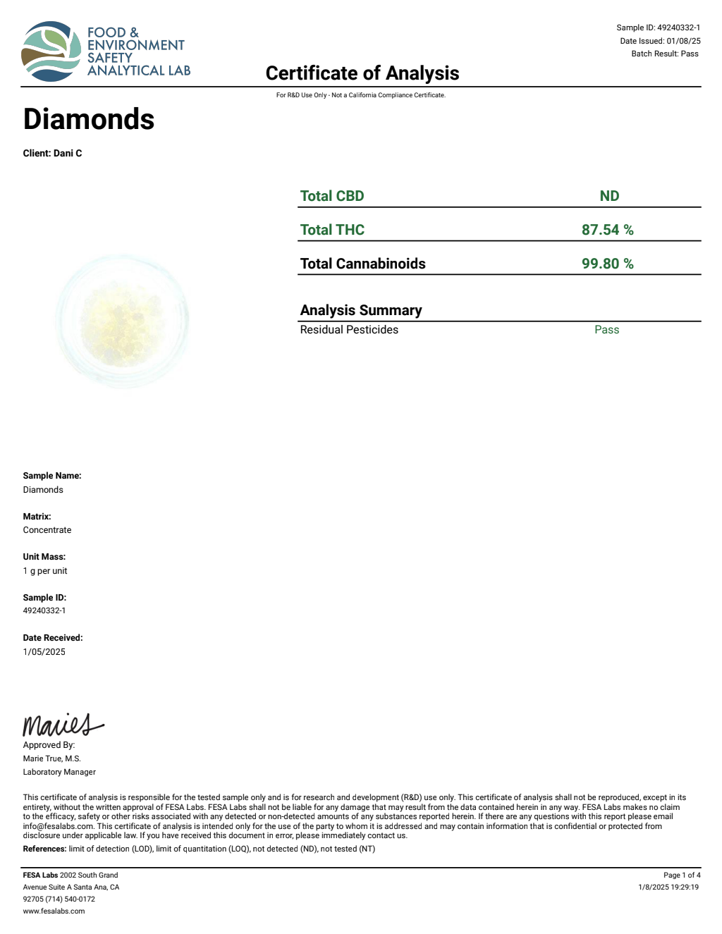 THCA MICRO DIAMONDS — wholesale hybrid concentrate